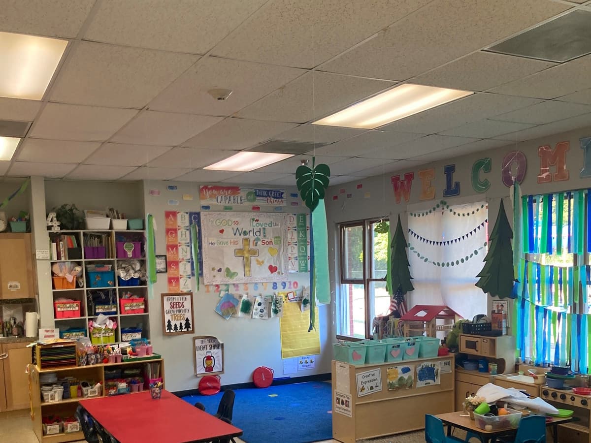Open Arms Daycare LED Lighting Retrofit, before