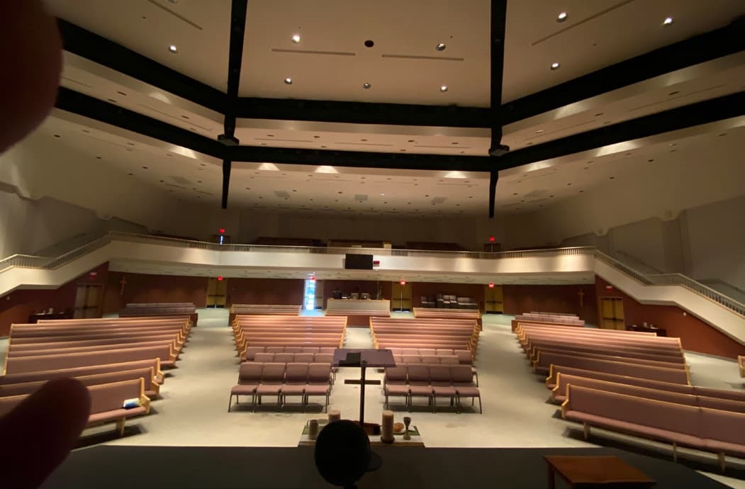 New Covenant Church Worship Center Lighting Retrofit, before
