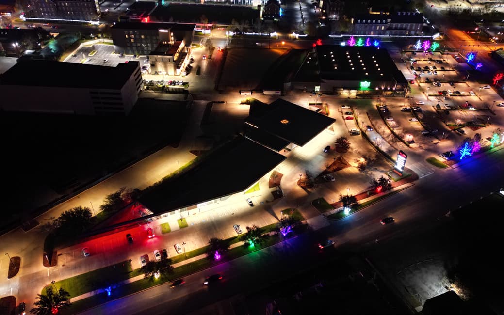 Washington Prime Parking Lot LED Retrofit, before